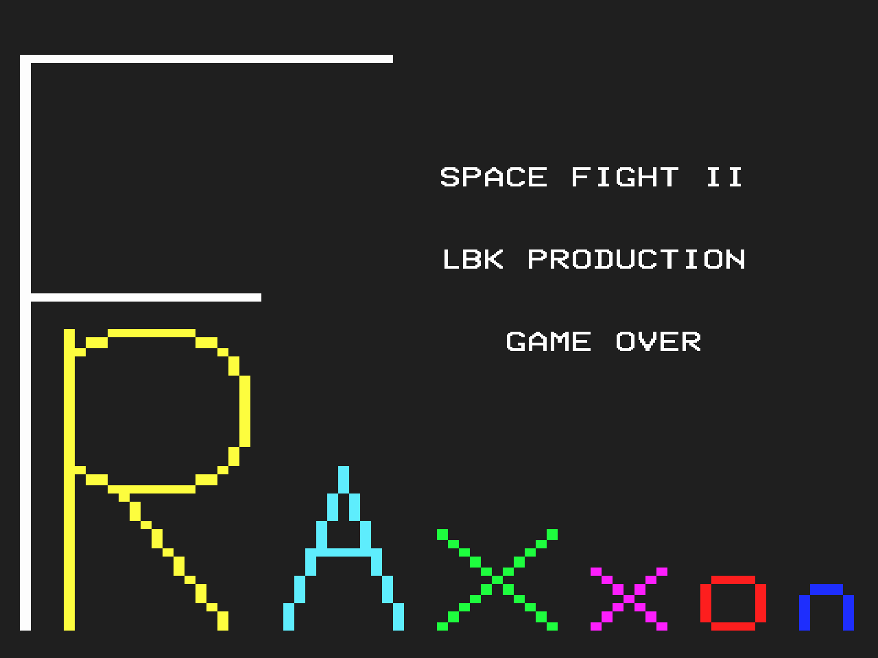 Fraxxon title screen