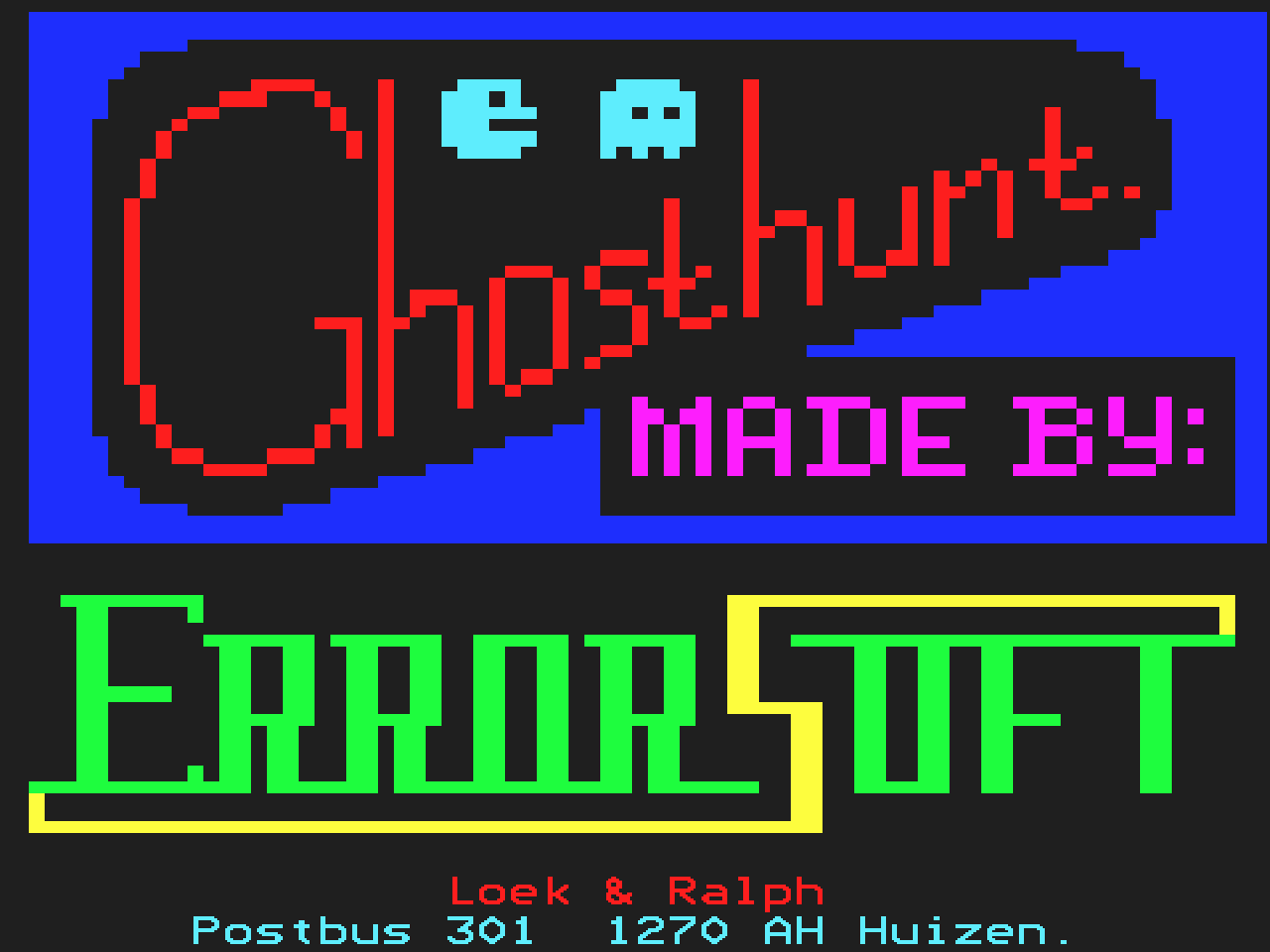 Ghosthunt title screen